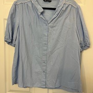 Sky Blue Button Down Women's Shirt